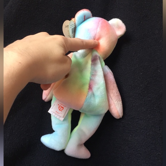 Rare ty Peace Bear beanie baby perfect construction with tag errors - Picture 14 of 15